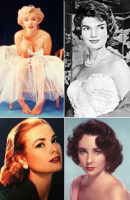 Красотки 1950-х: Мерилин Монро, Жаклин Кеннеди, Грейс Келли, и Элизабет Тейлор